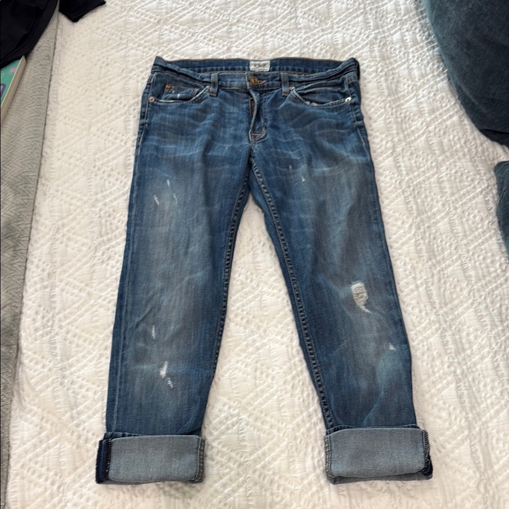 Hudson denim crop pants low rise
